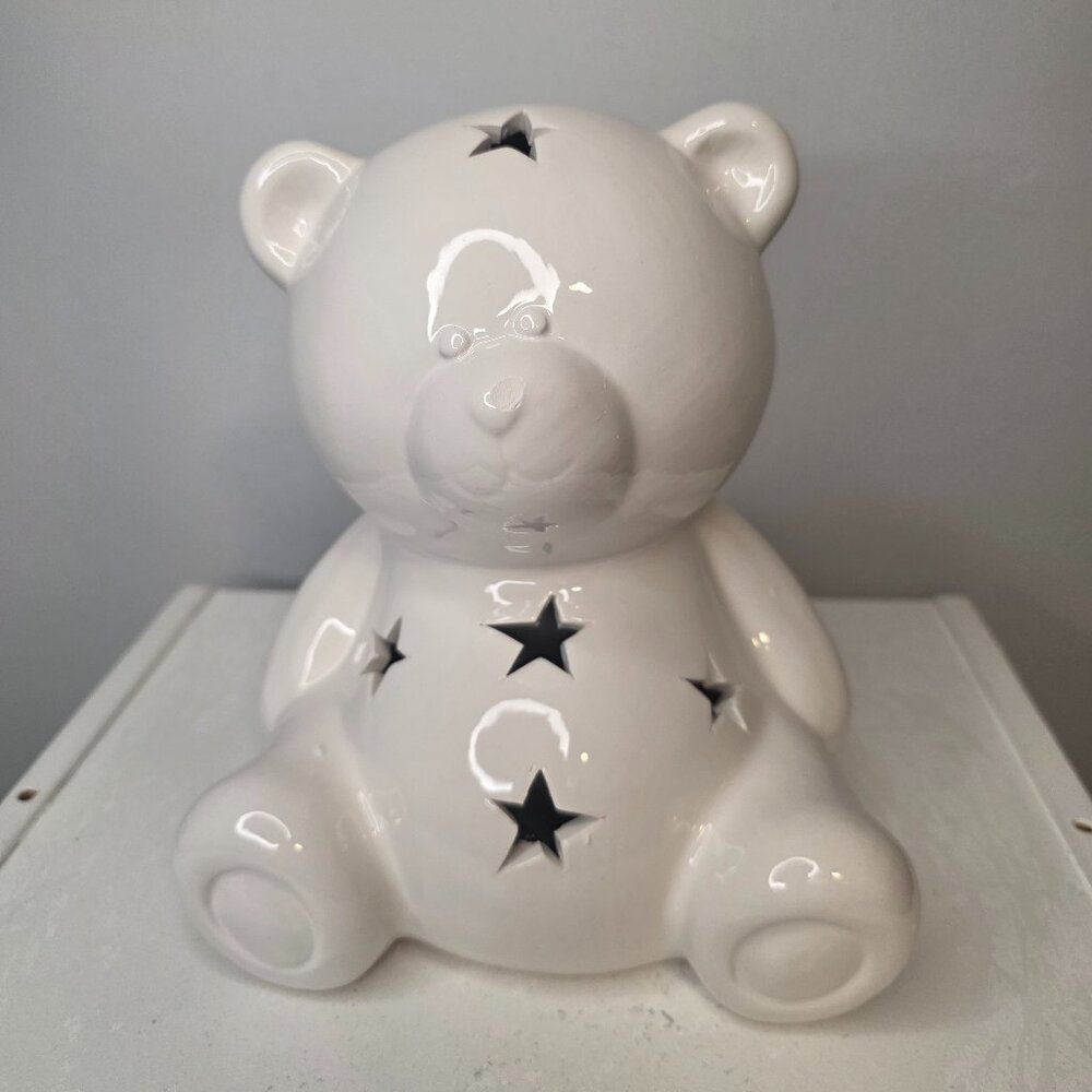 Lila & Jack Cordless Ceramc Bear LED Night Light NWT